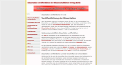 Desktop Screenshot of berliner-dissertationsverlag.de