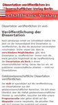 Mobile Screenshot of berliner-dissertationsverlag.de