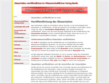 Tablet Screenshot of berliner-dissertationsverlag.de